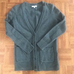 Madewell Cardigan wool olive green sweater